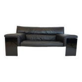 Knoll Brigadier 2 seater leather sofa by Cini Boeri