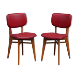 Pair of chairs type red skai bistro