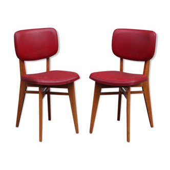 Pair of chairs type red skai bistro