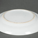 Porcelain plate of Canton XIXth decoration of butterflies and bird