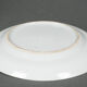Porcelain plate of Canton XIXth decoration of butterflies and bird