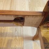 Louis XV-style solid oak basket bed