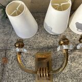 Antique Art Deco wall sconces attributed to Jacques Adnet.