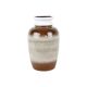 Vintage West Germany Vase Glazed Ceramic Brown Cream 33cm