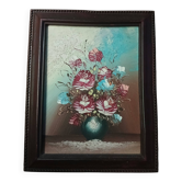 Tableau of a hand-painted bouquet of flowers