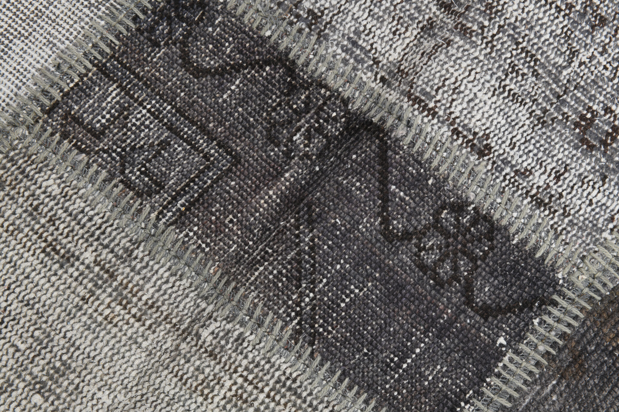 Turkish vintage oushak patchwork rug