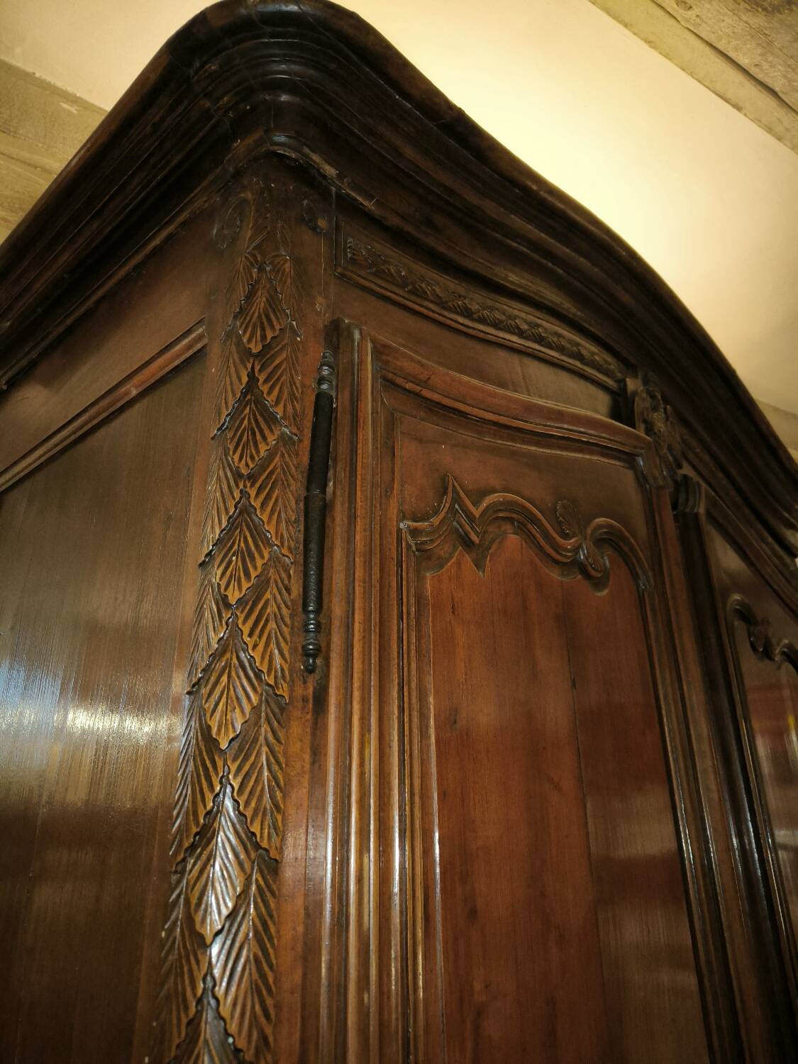 Louis XV period wardrobe in solid walnut