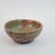 Small bowl in water green glazed ceramic with coral pink pattern