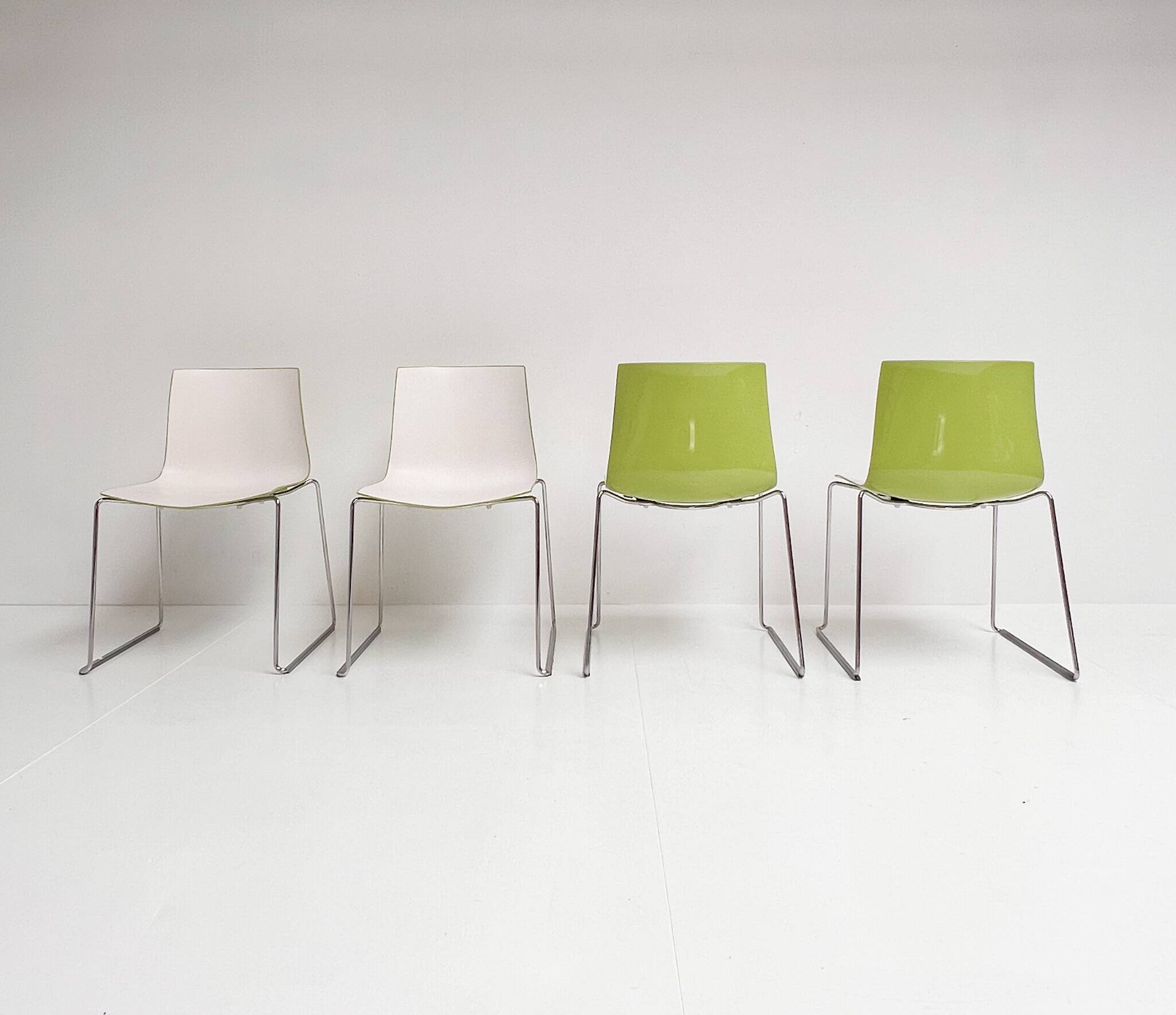 Set of 4 Katifa design chair by Arper, after 2000