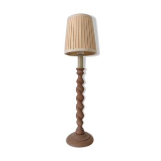 Lampe vintage bois cérusé Laura Ashley