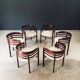 Mid-Century Modern Curved Dining Chairs, Italy, 1970s, Set of 6