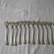 12 oyster forks silver metal Art Nouveau era