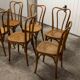 Set of 6 chairs bistro j&j kohn 1900 seat cannage