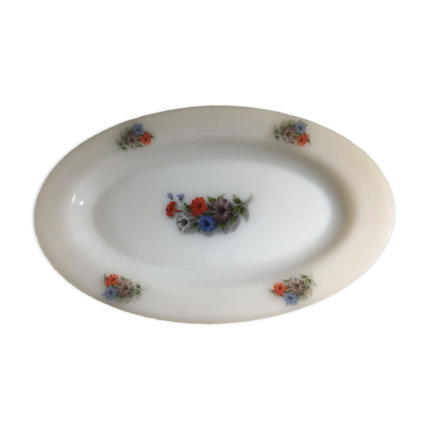 Oval dish Arcopal pattern Petunia 23x36cm