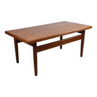 Table basse scandinave rectangulaire en teck, 1960