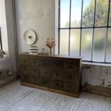 Green patina workshop furniture