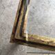 Related table bass dalle of verre and metal gold period 1960 design xx