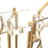 Standing vintage Hollywood Regency coat rack made of plexiglass and metal from the 1970s