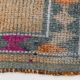 Fuchsia Vintage Oushak Runner Rug, Turkish Wool Hallway Carpet, 86x341 Cm