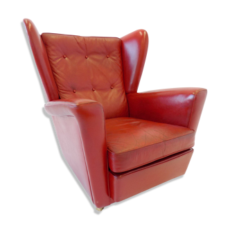 Fauteuil en cuir rouge Howard Keith pour HK Furniture