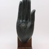 Buddha hand statue bookend