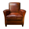 A Very Lovely French, Leather Club Chair, Caramel Lounge Model Circa 1950's