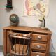 Old restored oak desk