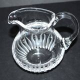 Petit pichet broc en cristal taillé vintage 8 cm - pot à lait crème