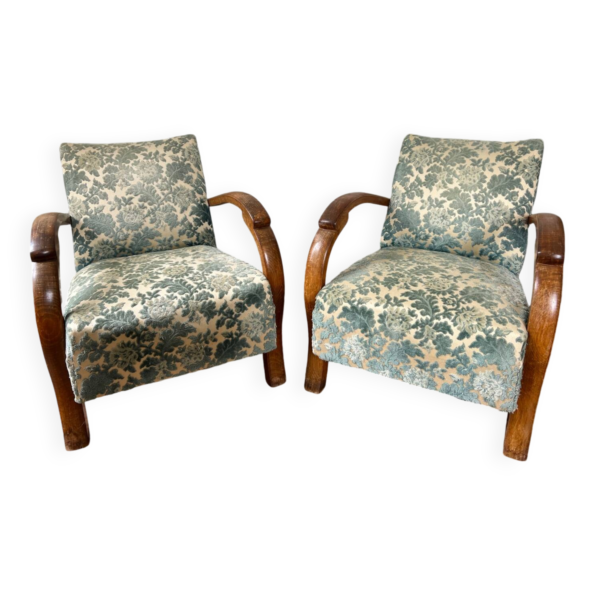 Pair of art deco armchairs