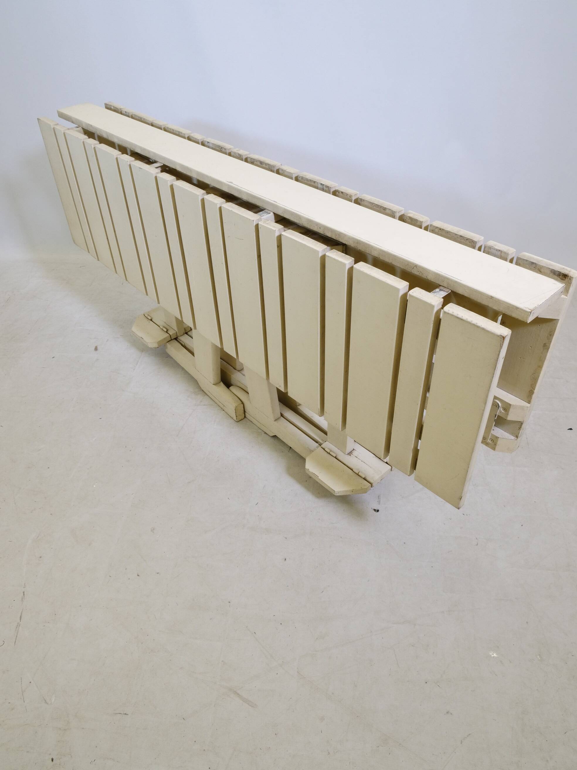Mid-Century folding garden table wood by Triconfort Riviera model, 1970s