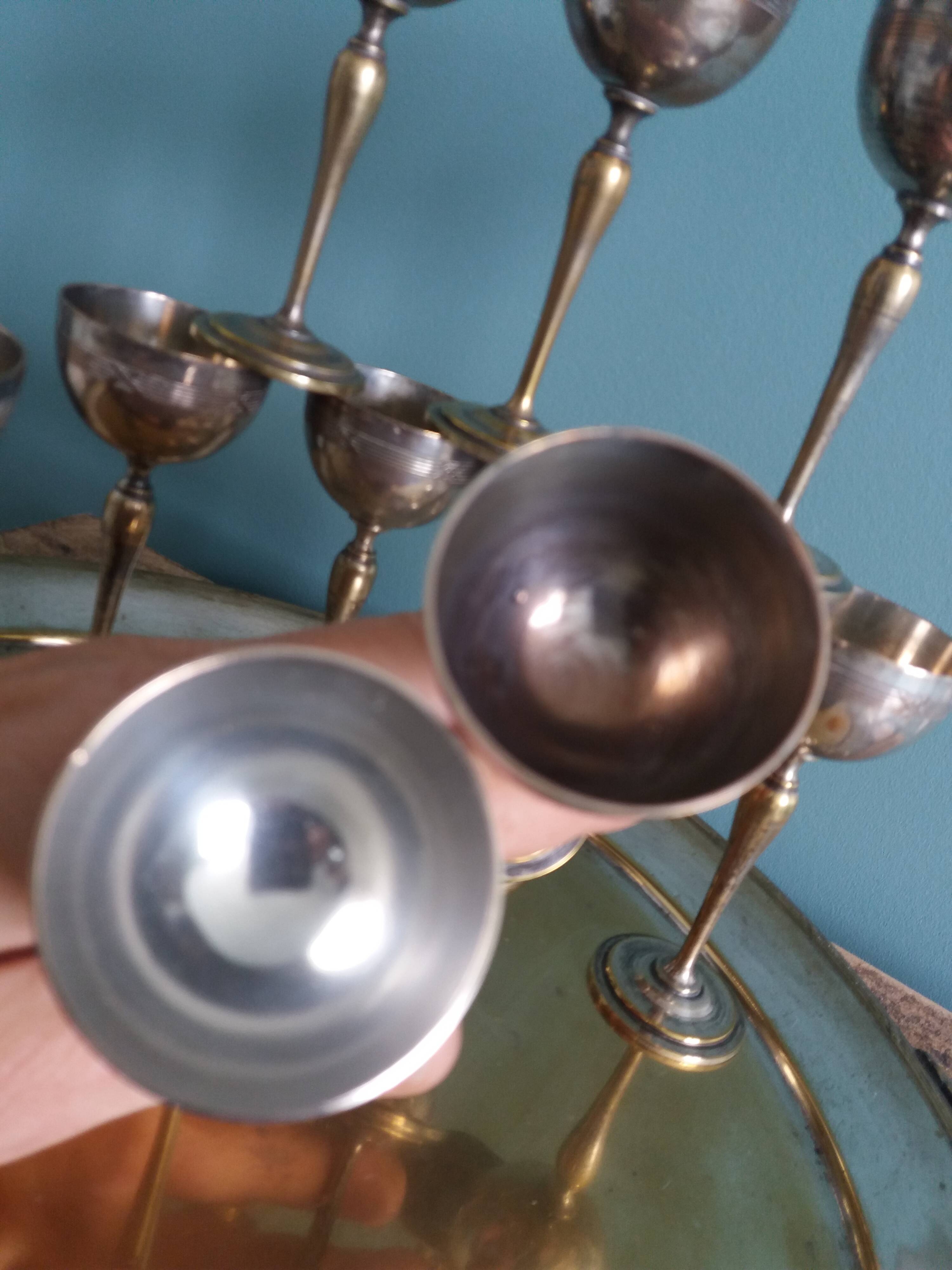 Silver-plated liqueur set