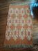 Large vintage orange and white rug in 70s/Baroque style (170x95)