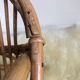 Armchair basket in vintage rattan for children