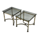 Set of 2 vintage metal side tables