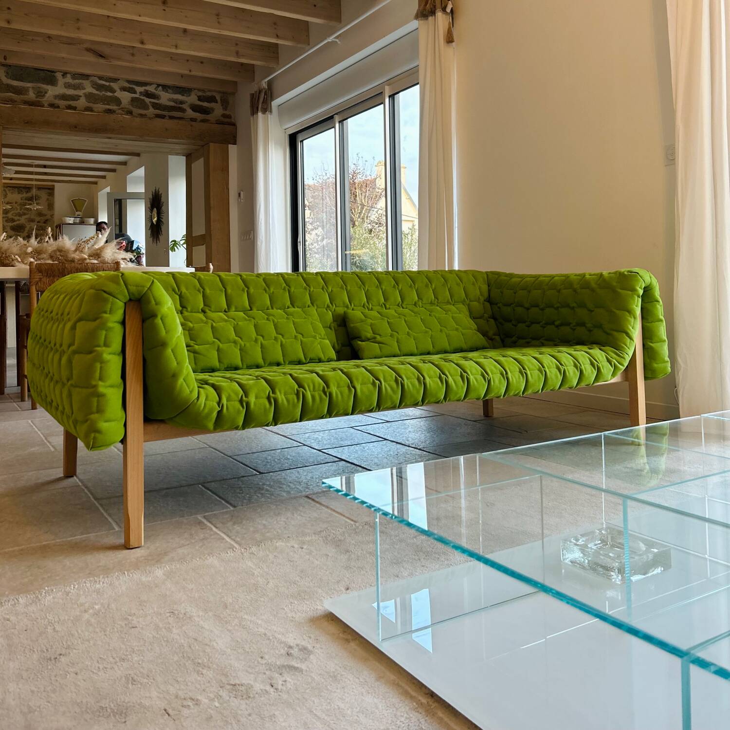 Ruché Sofa Ligne Roset lime green