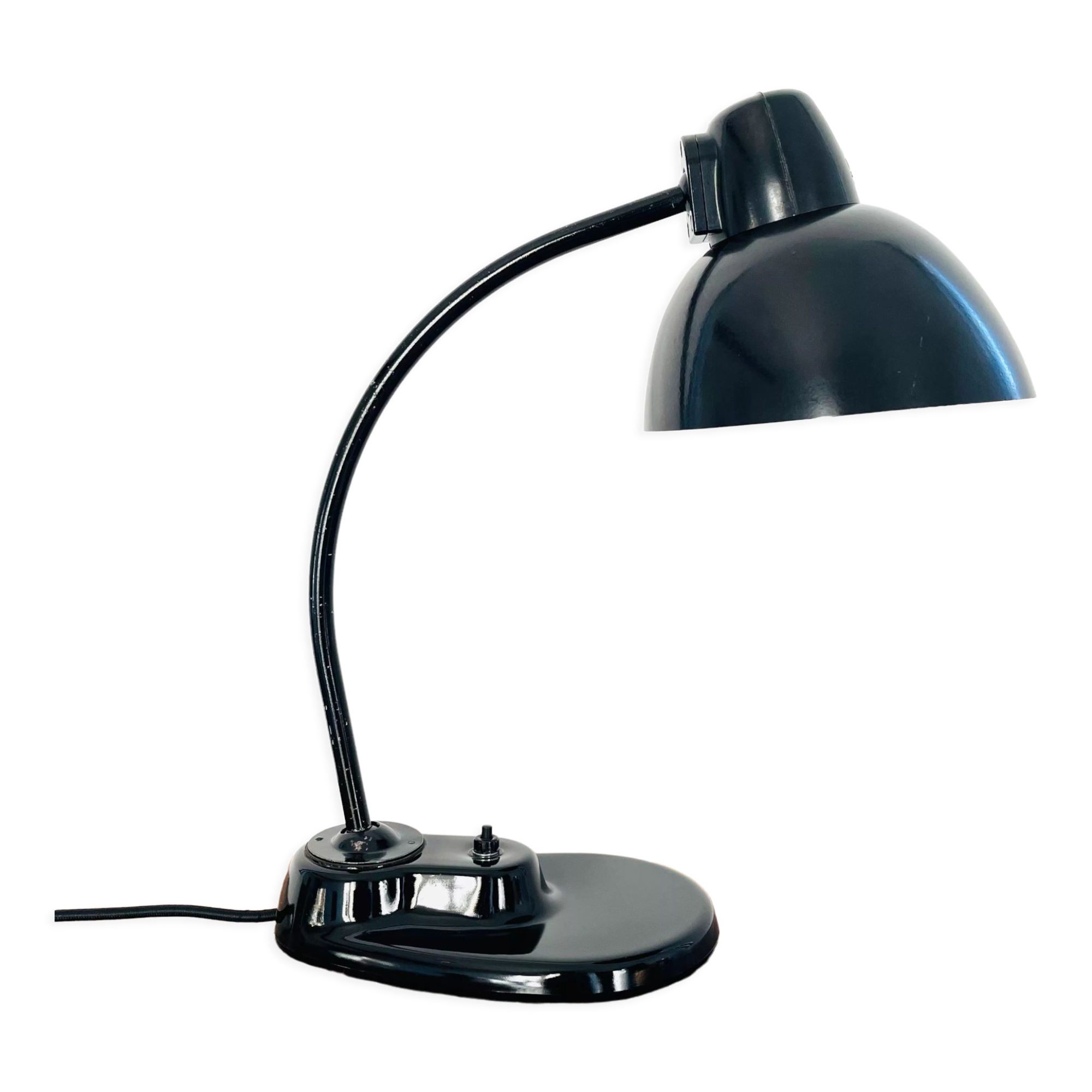 Lampe de bureau IKA LBL Kandem moderniste Bauhaus Marianne Brandt 1930 industriel verre acier