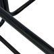 Vintage Black Leather & black frame Italian Modern Barstool