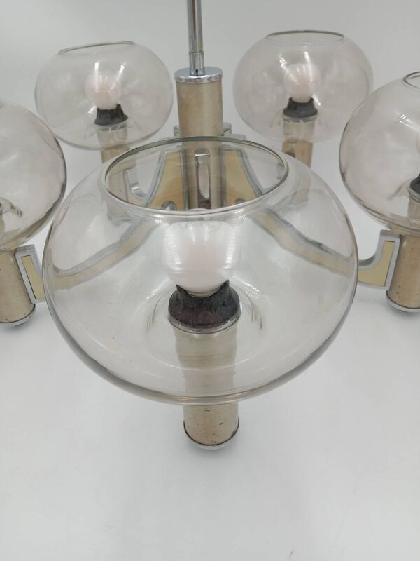 Lustre 5 feux chromé