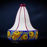 Art Deco Longwy spinning top vase in cloisonné enamel - 1930s