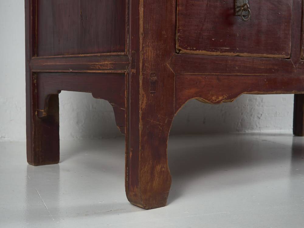 Vermillion red cabinet, China, circa 1900