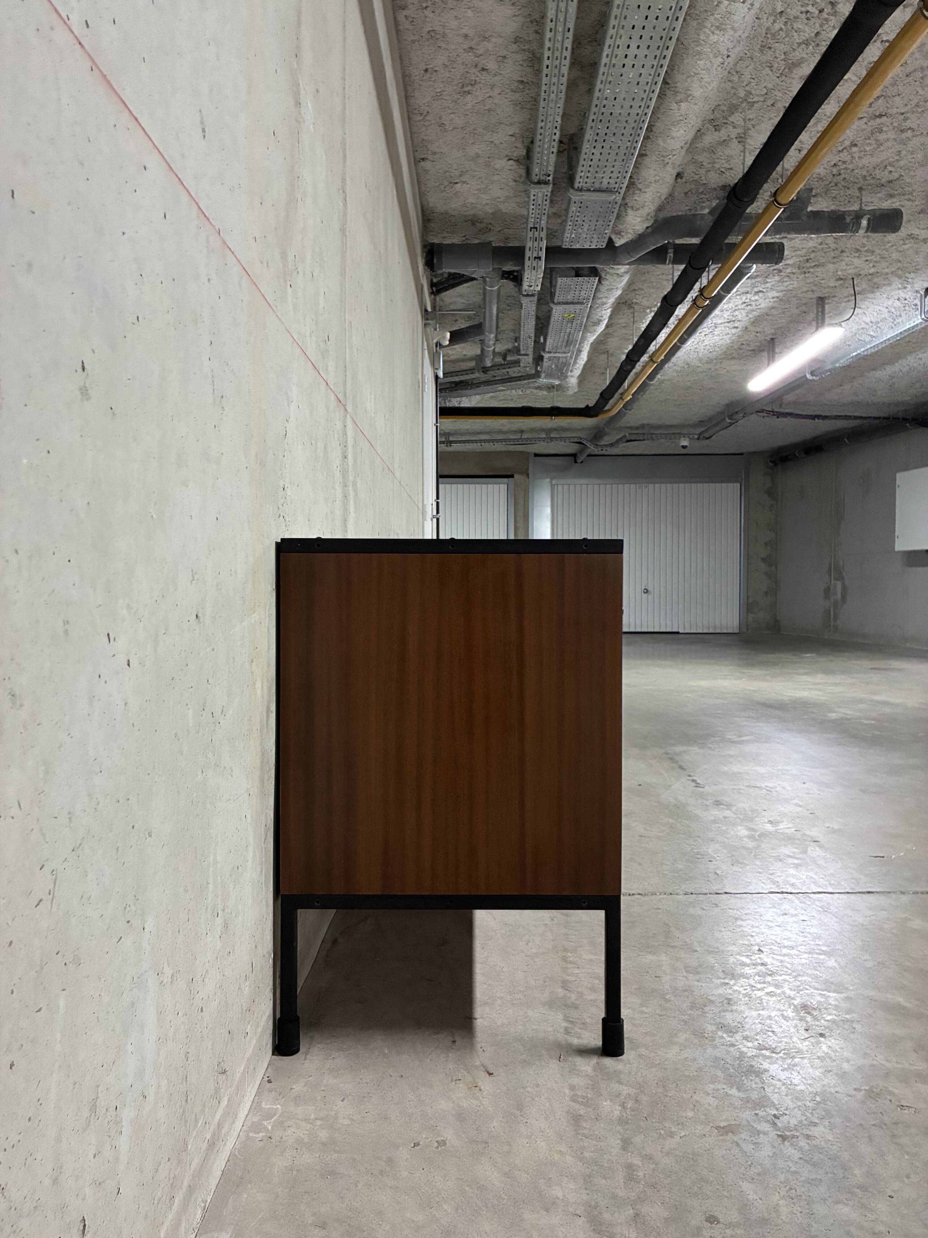 Vintage ARP Guariche Minvielle 1960s enfilade buffet display cabinet