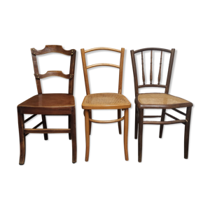 Lot de 3 chaises bistrot