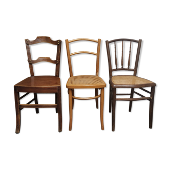 Lot de 3 chaises bistrot