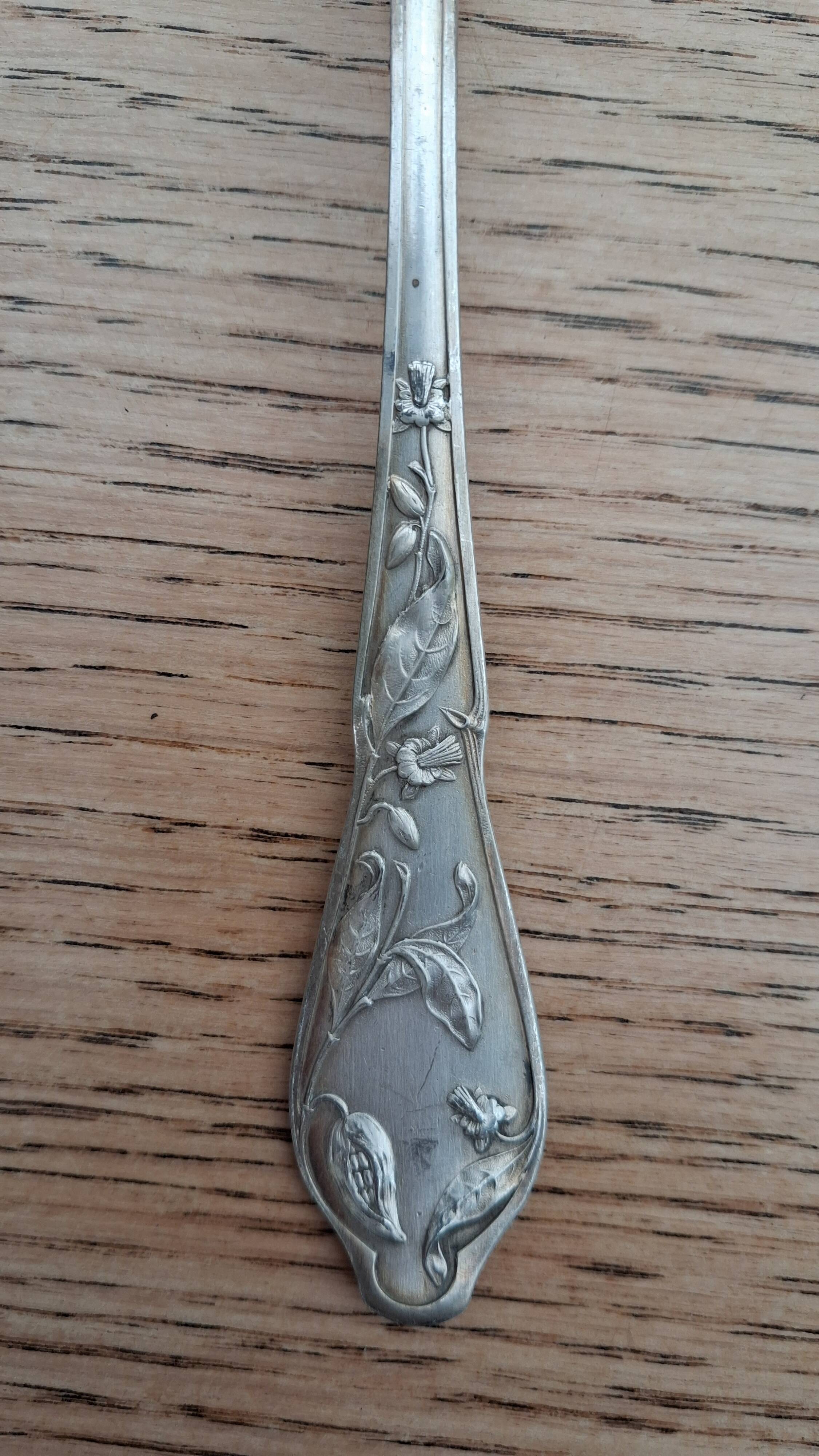 Large Art Nouveau Boulenger cocoa spoons