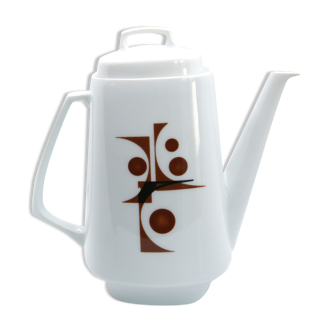 Cafetière seventies en porcelaine de Sologne