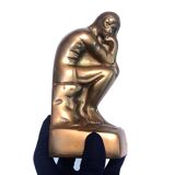 Paire de serre-livre "penseur" laiton