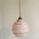 Pink Clichy glass globe hanging lamp