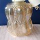 Suspension bulles en verre ambré irisé vintage années 70 forme tube