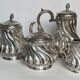 Silver metal tea and coffee set