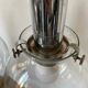 Vintage design pendant light with three transparent glass globes